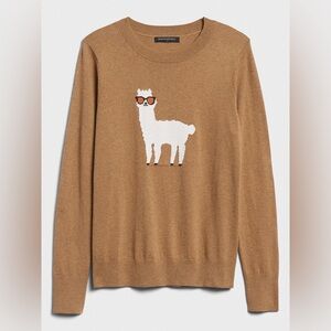 Banana Republic Brown Sweater with Llama